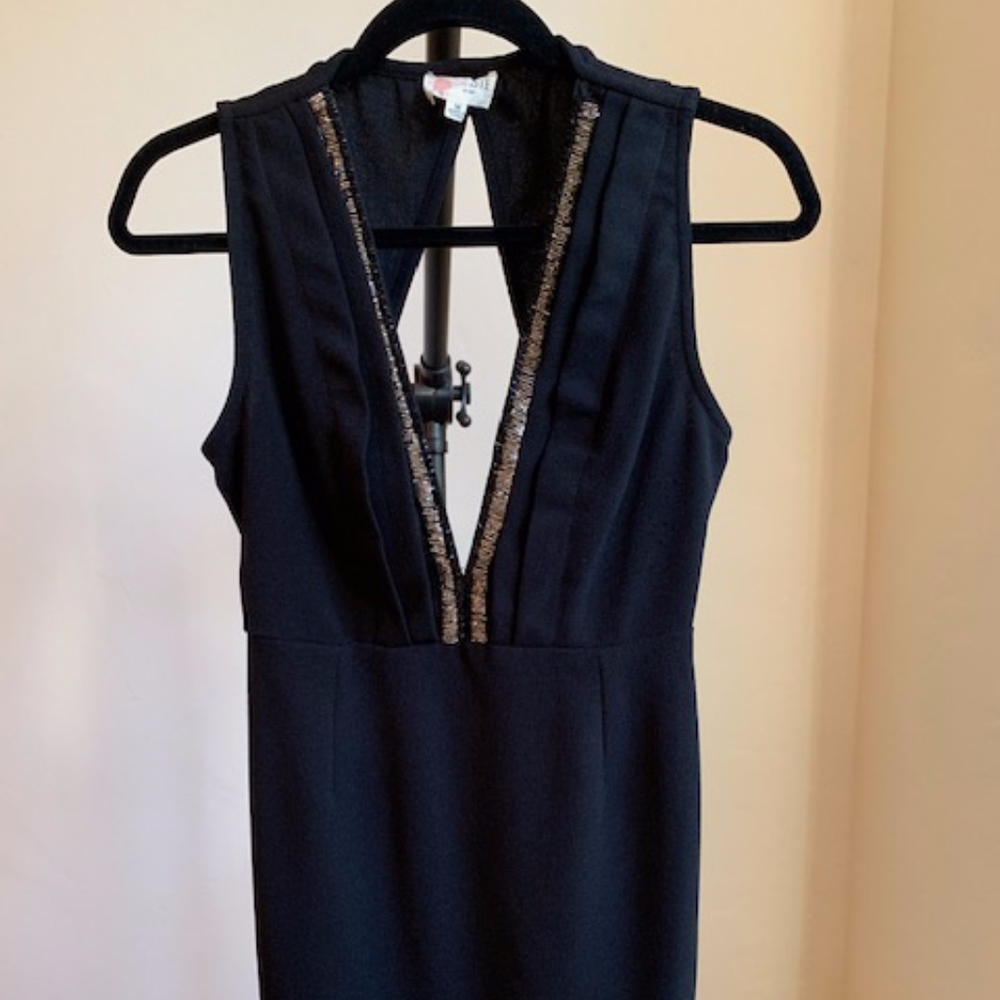 Black L'Atiste Cocktail Dress with Beading